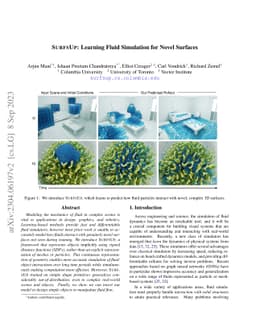 SURFSUP: Learning Fluid Simulation for Novel Surfaces