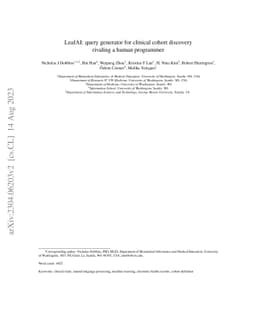 LeafAI: query generator for clinical cohort discovery rivaling a human
  programmer