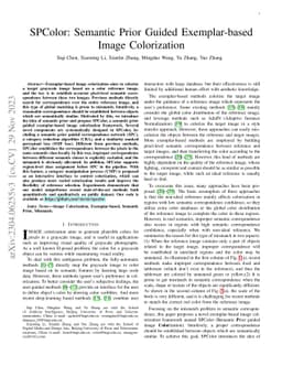 SPColor: Semantic Prior Guided Exemplar-based Image Colorization