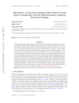MProtoNet: A Case-Based Interpretable Model for Brain Tumor
  Classification with 3D Multi-parametric Magnetic Resonance Imaging