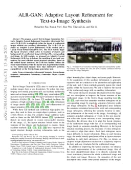 ALR-GAN: Adaptive Layout Refinement for Text-to-Image Synthesis