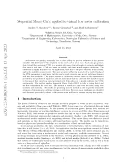 Sequential Monte Carlo applied to virtual flow meter calibration