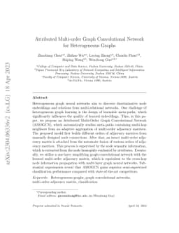 Attributed Multi-order Graph Convolutional Network for Heterogeneous
  Graphs