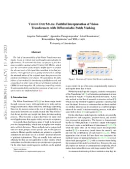 VISION DIFFMASK: Faithful Interpretation of Vision Transformers with
  Differentiable Patch Masking