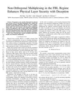 Non-Orthogonal Multiplexing in the FBL Regime Enhances Physical Layer
  Security with Deception