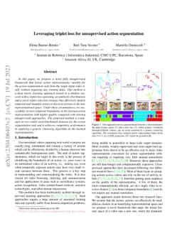 Leveraging triplet loss for unsupervised action segmentation