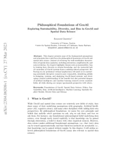 Philosophical Foundations of GeoAI: Exploring Sustainability, Diversity,
  and Bias in GeoAI and Spatial Data Science