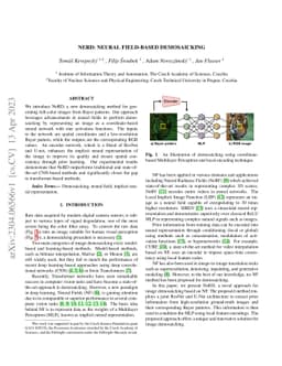 NeRD: Neural field-based Demosaicking