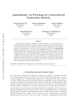 counterfactuals: An R Package for Counterfactual Explanation Methods