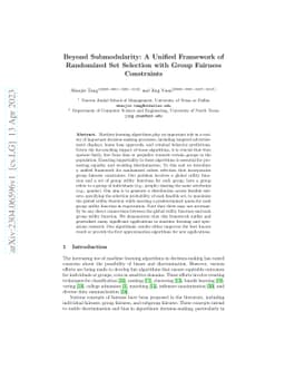 Beyond Submodularity: A Unified Framework of Randomized Set Selection
  with Group Fairness Constraints