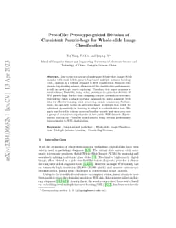 ProtoDiv: Prototype-guided Division of Consistent Pseudo-bags for
  Whole-slide Image Classification