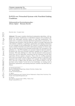 D-SVM over Networked Systems with Non-Ideal Linking Conditions