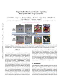 Diagnostic Benchmark and Iterative Inpainting for Layout-Guided Image
  Generation