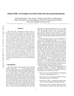 PointCLIMB: An Exemplar-Free Point Cloud Class Incremental Benchmark