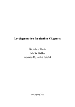Level generation for rhythm VR games