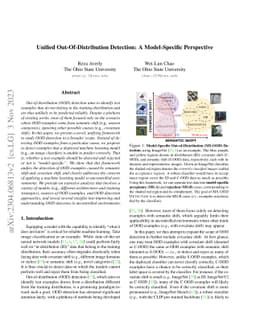 Unified Out-Of-Distribution Detection: A Model-Specific Perspective