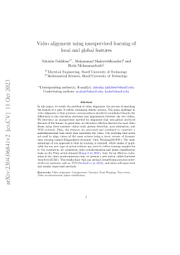 Video alignment using unsupervised learning of local and global features
