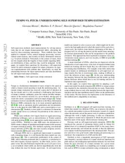 Tempo vs. Pitch: understanding self-supervised tempo estimation