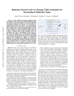 Reducing Network Load via Message Utility Estimation for Decentralized
  Multirobot Teams