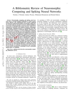 A Bibliometric Review of Neuromorphic Computing and Spiking Neural
  Networks