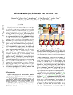 A Unified HDR Imaging Method with Pixel and Patch Level