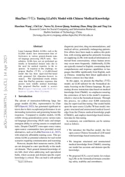 HuaTuo: Tuning LLaMA Model with Chinese Medical Knowledge