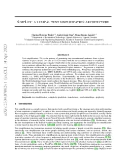 SimpLex: a lexical text simplification architecture