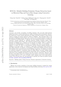 BCE-Net: Reliable Building Footprints Change Extraction based on
  Historical Map and Up-to-Date Images using Contrastive Learning