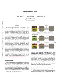 Delta Denoising Score