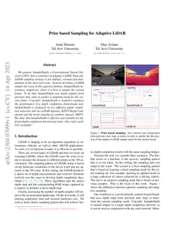 Prior based Sampling for Adaptive LiDAR
