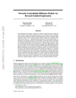 Towards Controllable Diffusion Models via Reward-Guided Exploration