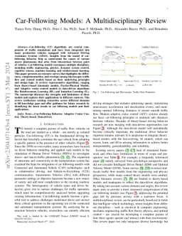 Car-Following Models: A Multidisciplinary Review