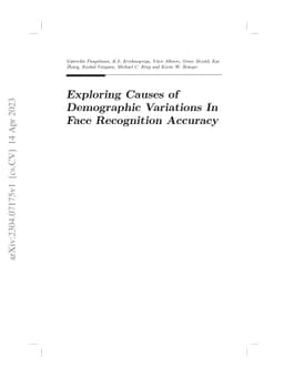 Exploring Causes of Demographic Variations In Face Recognition Accuracy