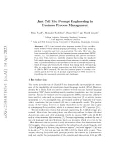 Just Tell Me: Prompt Engineering in Business Process Management