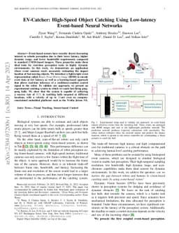EV-Catcher: High-Speed Object Catching Using Low-latency Event-based
  Neural Networks