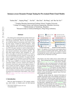 Instance-aware Dynamic Prompt Tuning for Pre-trained Point Cloud Models