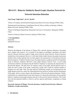 BS-GAT Behavior Similarity Based Graph Attention Network for Network
  Intrusion Detection