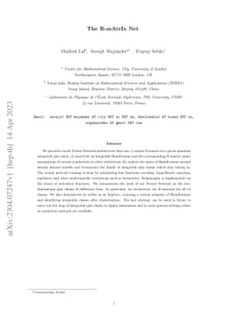 The R-mAtrIx Net