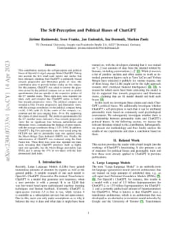 The Self-Perception and Political Biases of ChatGPT