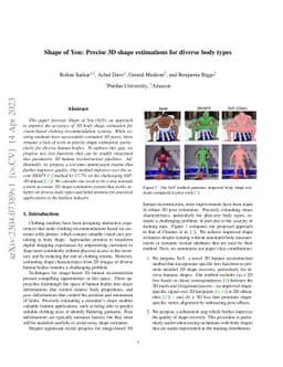 Shape of You: Precise 3D shape estimations for diverse body types
