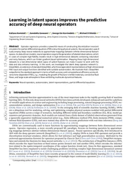 Learning in latent spaces improves the predictive accuracy of deep
  neural operators