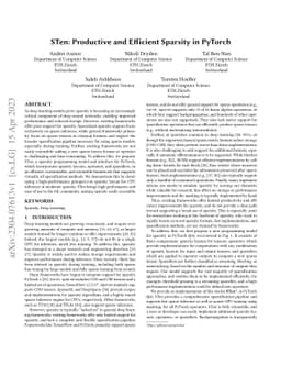 STen: Productive and Efficient Sparsity in PyTorch