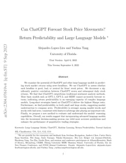 Can ChatGPT Forecast Stock Price Movements? Return Predictability and
  Large Language Models