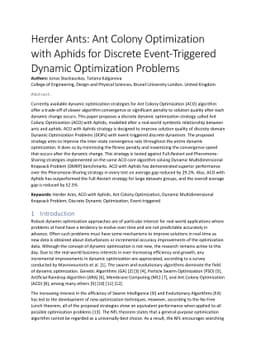 Herder Ants: Ant Colony Optimization with Aphids for Discrete
  Event-Triggered Dynamic Optimization Problems