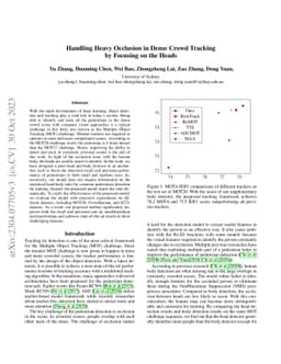 Handling Heavy Occlusion in Dense Crowd Tracking by Focusing on the
  Heads