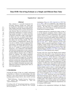 Data-OOB: Out-of-bag Estimate as a Simple and Efficient Data Value
