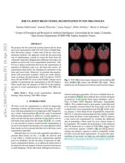 JoB-VS: Joint Brain-Vessel Segmentation in TOF-MRA Images