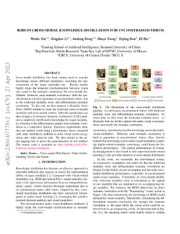 Robust Cross-Modal Knowledge Distillation for Unconstrained Videos