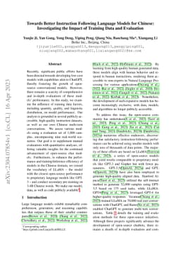 Towards Better Instruction Following Language Models for Chinese:
  Investigating the Impact of Training Data and Evaluation