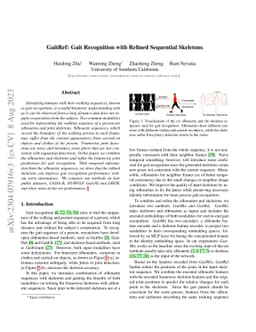 GaitRef: Gait Recognition with Refined Sequential Skeletons